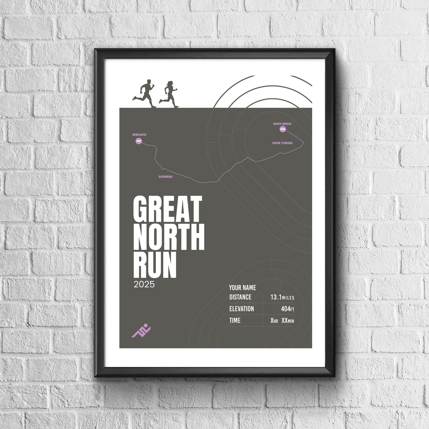 2025 Great North Run Personalised Poster