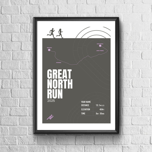 2025 Great North Run Personalised Poster